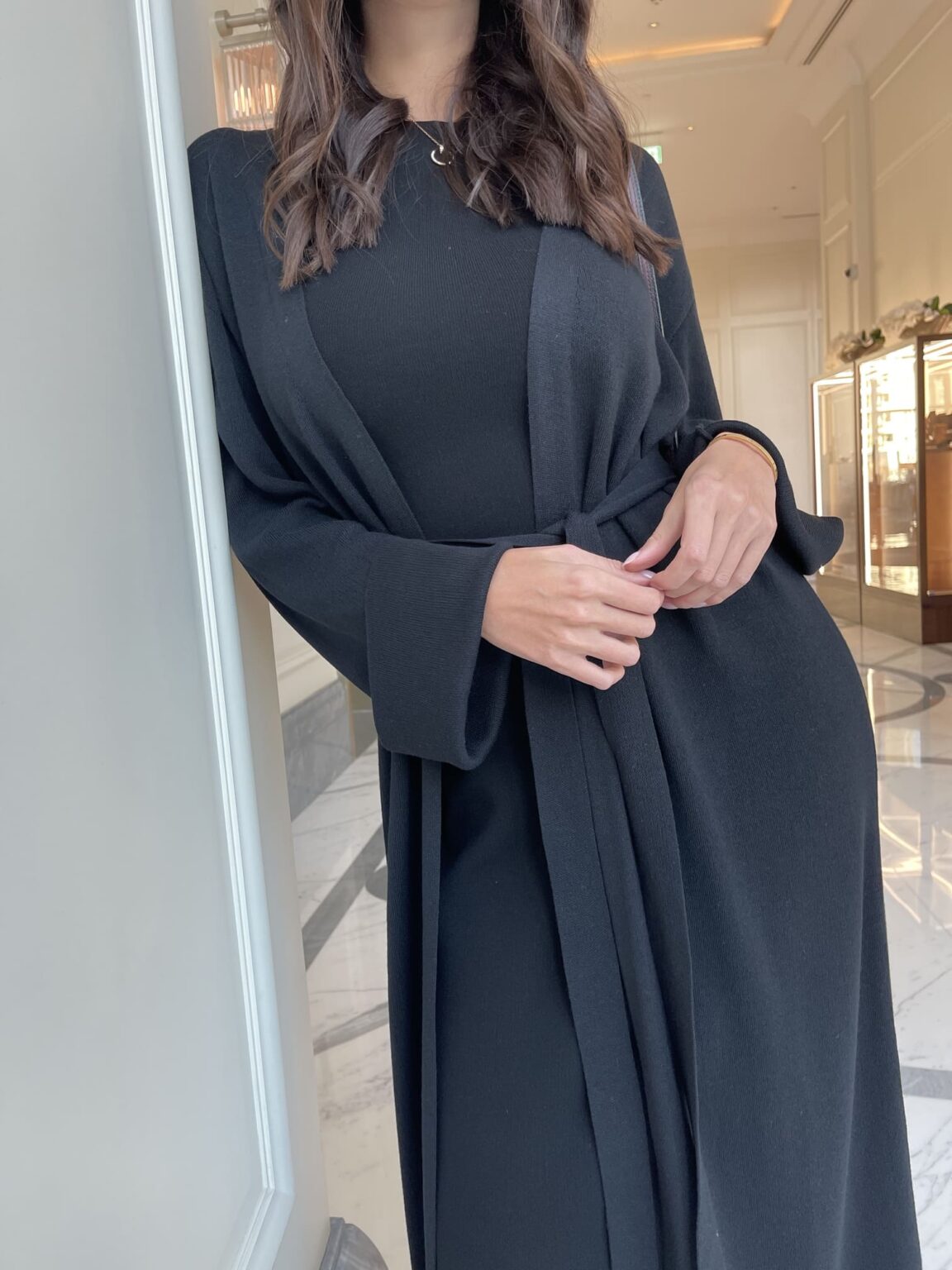 Bagira long black cardigan