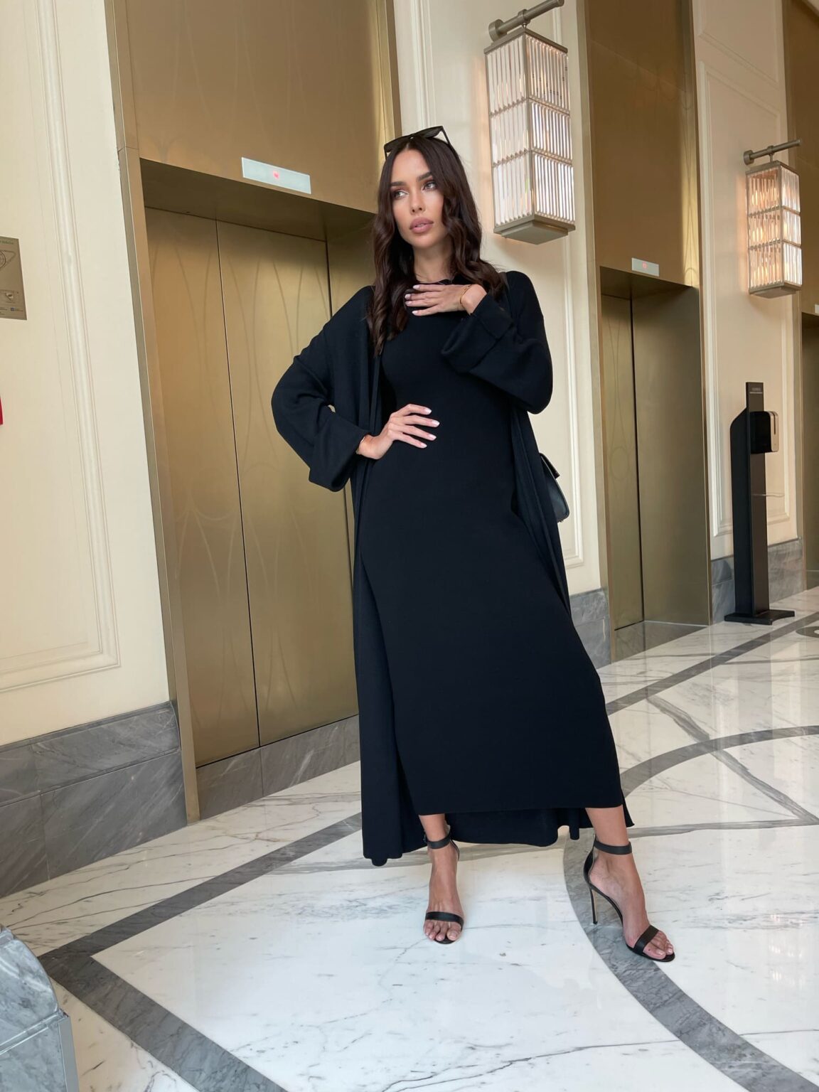 Bagira long black cardigan
