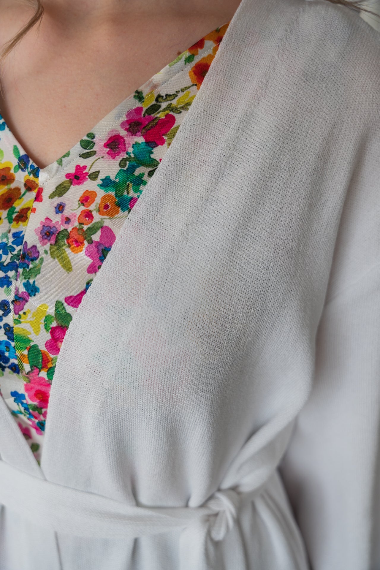 Long white Bagira cardigan